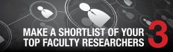 Step 3 - Make a shortlist of your top faculty researchers